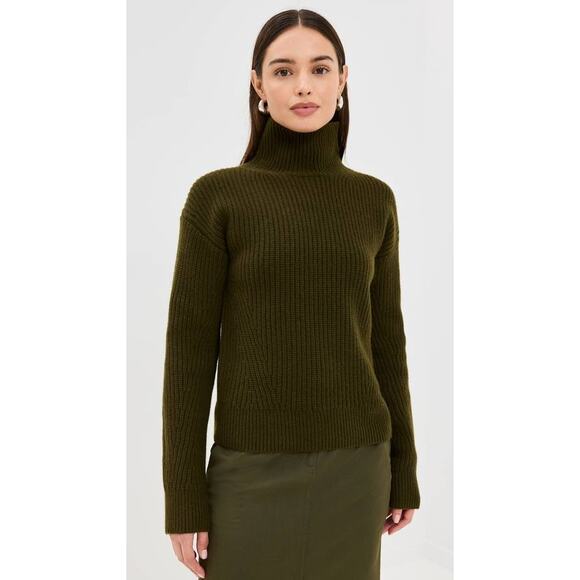 ALC Jean Wool Turtleneck Sweater in Military Green S - Picture 1 of 2